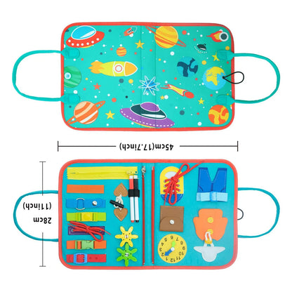 Sensory book board "Ontdek en leer door voelen en doen"